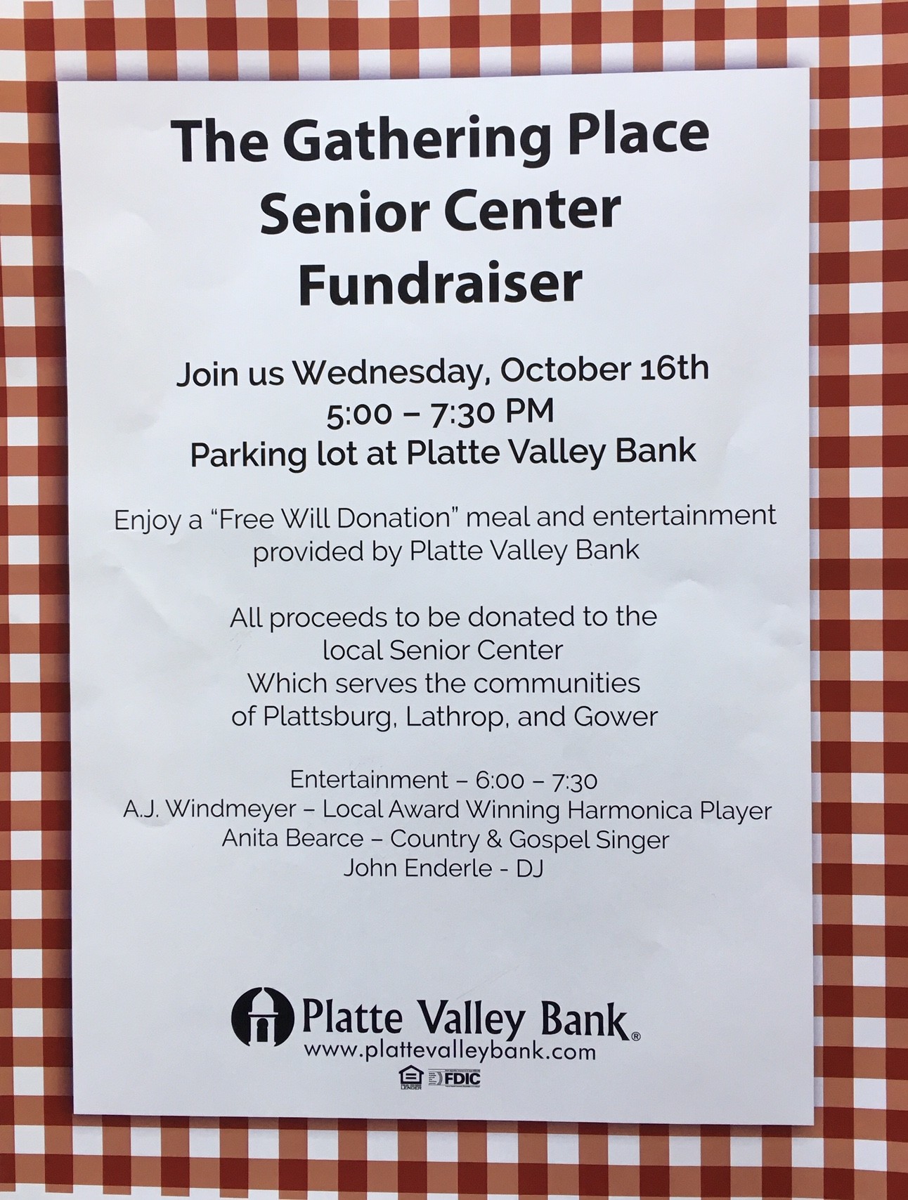 Sr Center Fundraiser